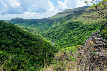 Naklejka premium Mirante do Urubu, mostado a imensidão da chapada dos veadeiros