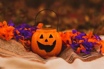 Foto op Plexiglas Halloween pumpkin lantern © Fecsku