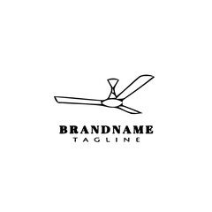 ceiling fan unique logo design template icon black isolated vector illustration