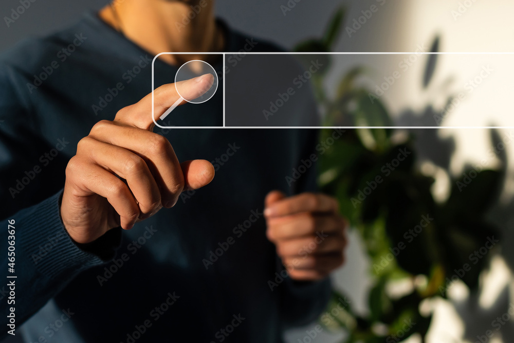 Poster browser search bar business internet network web technology concept