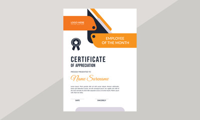 Certificate template awards diploma background