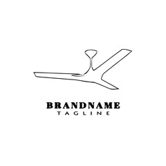 ceiling fan cartoon logo cute template icon black isolated vector illustration