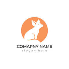 creative fox logo design template