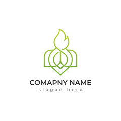 Nature Spa Logo Vector Design. Abstract emblem, designs concept, logos, logotype element for template.