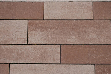 Rectangular tile with shades. Top view. Selective focus.