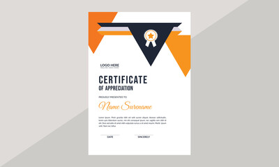 Certificate template awards diploma background