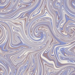 Seamless twirly swirly abstract liquid marble surface pattern design for print. High quality illustration. Trendy marbled fluid paint on water background. Funky expressive psychedelic swirl of paint.