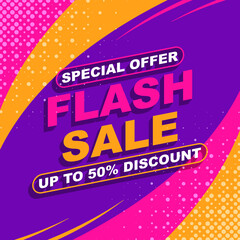 Sale discount banner template promotion