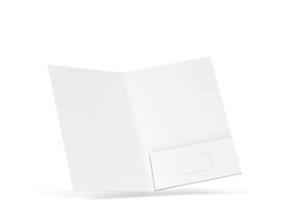 Blank folder with business card mockup