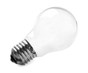 Light bulb isolated on white. Space for design
