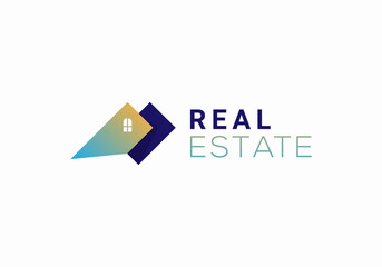 Real Estate Property Construction Broker Abstract Flat Minimalistic Home Premium Logo Design Vector Template