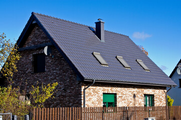 Dutch style private home on sunny day