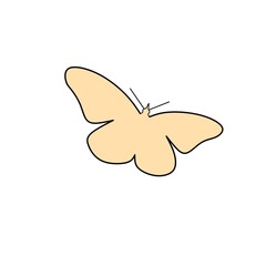 simple Butterfly icon vector isolated