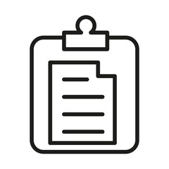 Clipboard line icon in trendy style. Stroke vector pictogram isolated on a white background.