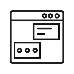 Fototapeta premium Website Outline Vector Icon. Illustration Of A Stroke Vector On A White Background. For App And Website