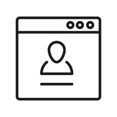 Website Outline Vector Icon. Illustration Of A Stroke Vector On A White Background. For App And Website