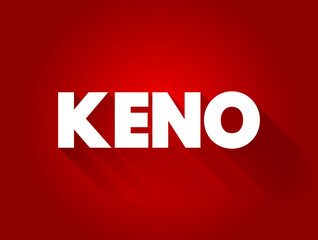 Keno text quote, concept background