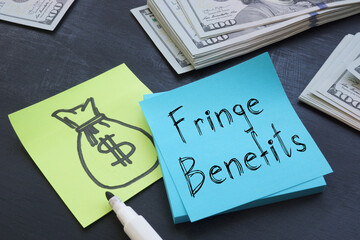 Fringe Benefits are shown on the business photo using the text