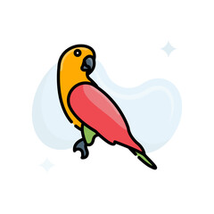 Bird Vector filled outline Icon Design illustration. Veterinary Symbol on White background EPS 10 File