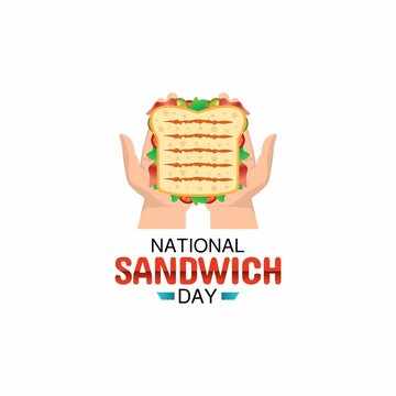 vector graphic of national sandwich day good for national sandwich day celebration. flat design. flyer design.flat illustration.