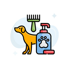 Grooming Vector filled outline Icon Design illustration. Veterinary Symbol on White background EPS 10 File