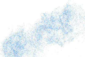 Abstract splashes of water on white background. Frozen motion of round particles. Rain, snow overlay texture. Vector Illustration, Eps 10.