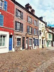 Fototapeta na wymiar Beautiful street scenery of Beauvais, France