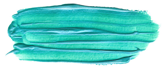 Fototapeta premium acrylic stain brush strokes aquamarine