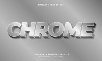 Chrome text style - Editable text effect