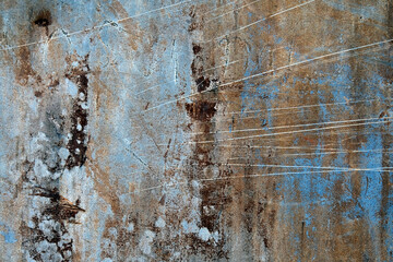 rusty metal fence