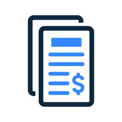 Agreement, contract, dollar icon. Simple editable vector design isolated on a white background.