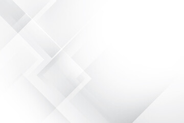 Obraz premium Abstract white and gray color, modern design background with geometric shape. Vector illustration.