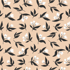 Seamless patterns in floral style.Vector illustration