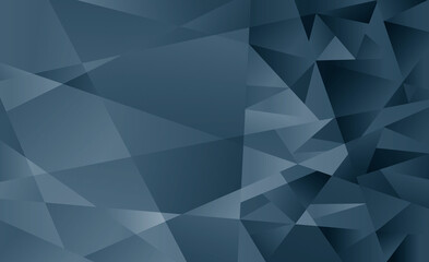 Abstract dark Blue Grey polygonal background. Vector