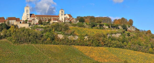 Fototapeta na wymiar Vézelay Abbey, Burgundy, Yonne, France