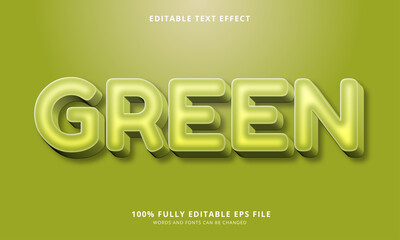 Green text style - Editable text effect