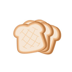 Bakery logo. Bread logo design. Bread on white background. Toast cartoon vector.
