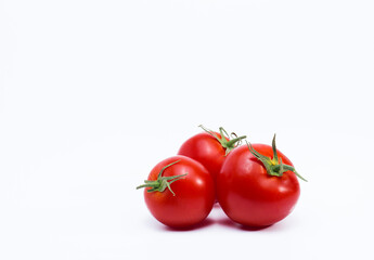 Fresh tomato on white background	