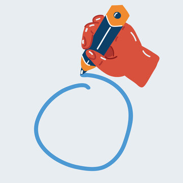 Vector illustration of Sketched circles drawning by hands with pencil.