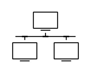 Computer network symbol. Illustration vector