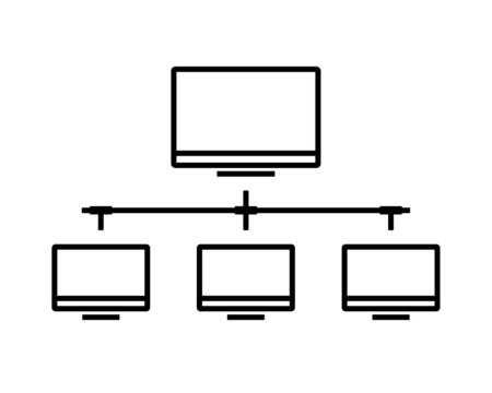 Computer network icon symbol. Illustration vector