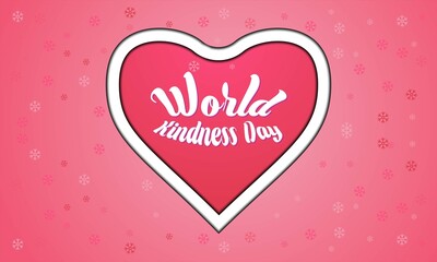 World Kindness Day Background. November 13. Premium and luxury greeting cards, letters, posters, or banners. With gradient love, heart icon symbol.
