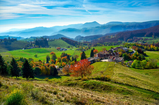 autumn landscape on the Lessinia Plateau