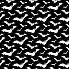 seamless bat pattern and background vector illustration