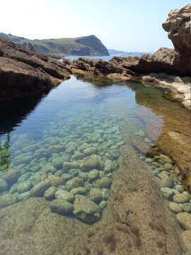 Rocky coast of the cantabrian sea, Northern Spain 