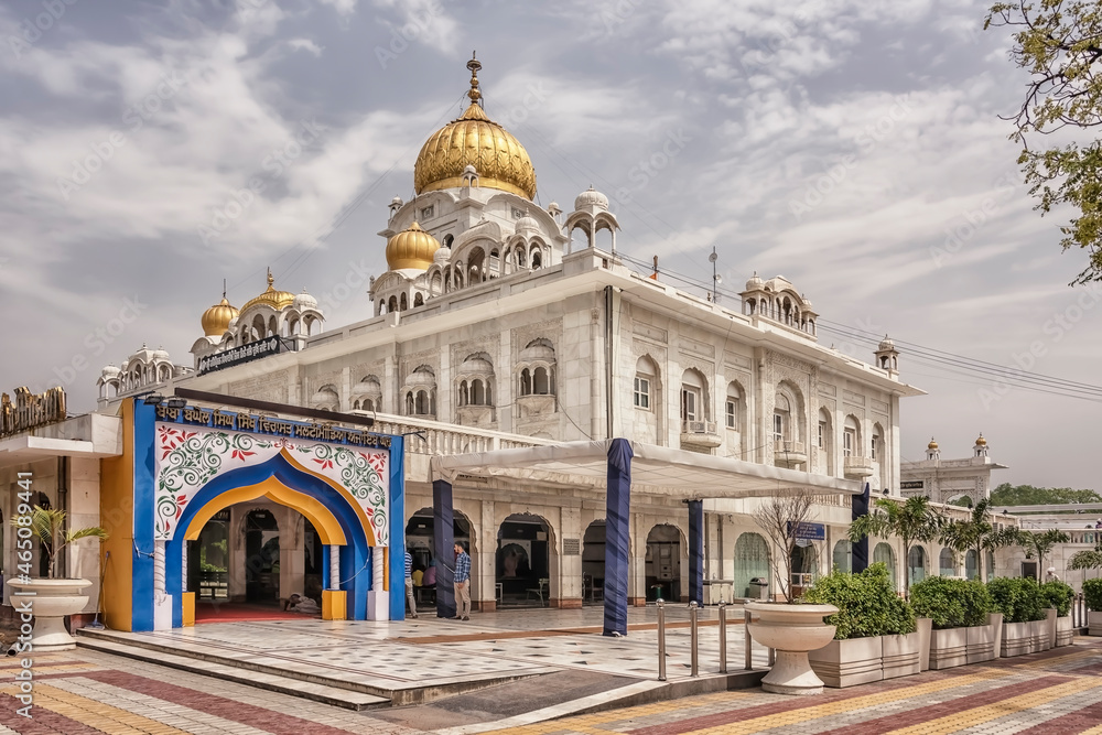 Poster Gurudwara Bangla Sahib Temple in Delhi, India