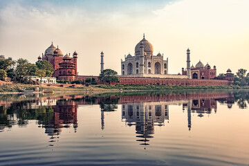 Taj Mahal mausoleum in Agra, Uttar Pradesh, India