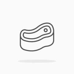 Beef icon. Editable Stroke and pixel perfect. Outline style. Vector illustration. Enjoy this icon for your project.