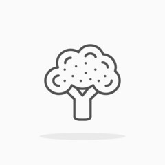 Broccoli icon. Editable Stroke and pixel perfect. Outline style. Vector illustration. Enjoy this icon for your project.