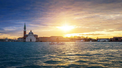 Venice looking over to San Giorgio Maggiore from near St Mark's Square in Italy. Venice Canal...